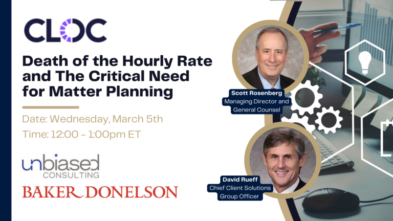 Death of the Hourly Rate and The Critical Need for Matter Planning