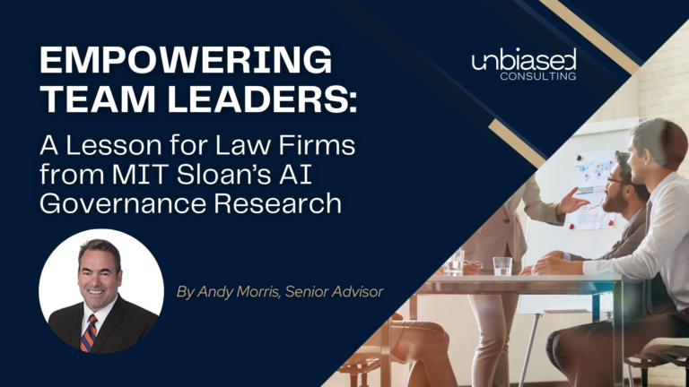 Empowering Team Leaders: A Lesson for Law Firms from MIT Sloan’s AI Governance Research