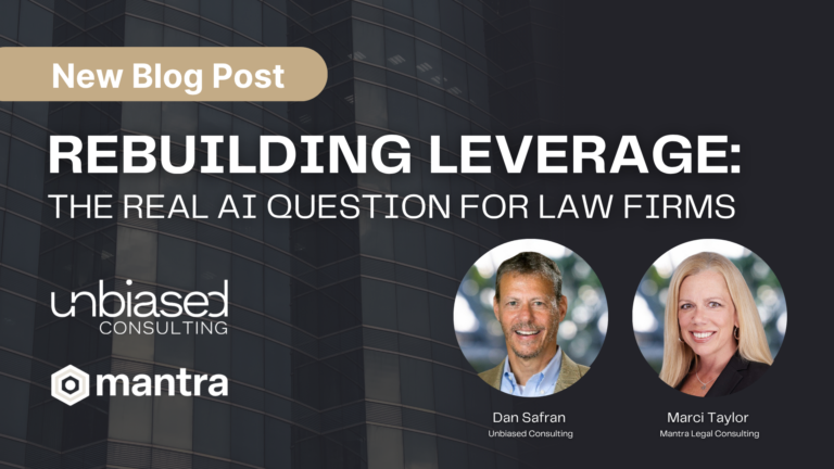 Dan Safran Unbiased Consulting and Marci Taylor Mantra Legal Consulting