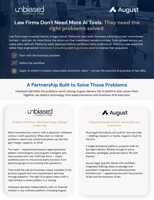Unbiased Consulting August Law